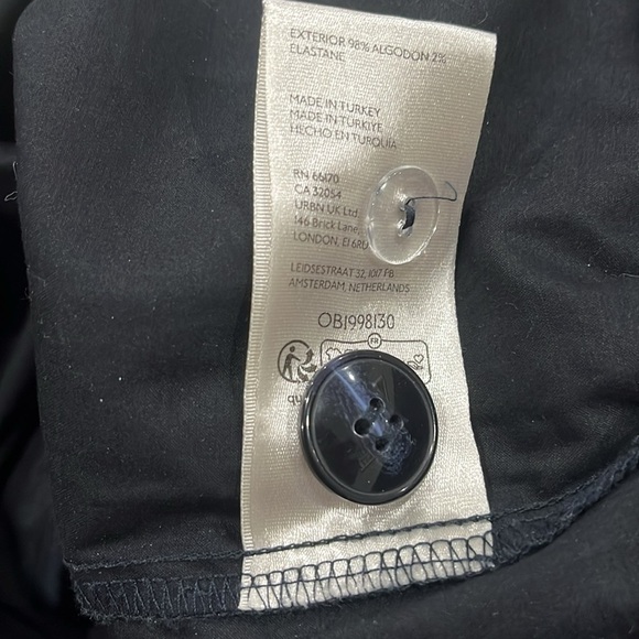 [S]Maeve Black Tapered Leg Cotton Joggers Ankle No Stretch Curve Poplins Barrel - Picture 10 of 10